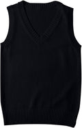 V Neck Ribbed Trim Sweater Vest