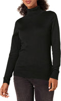 Cotton Blend Turtleneck Sweater