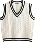 Argyle Plaid Cropped Sweater Vest